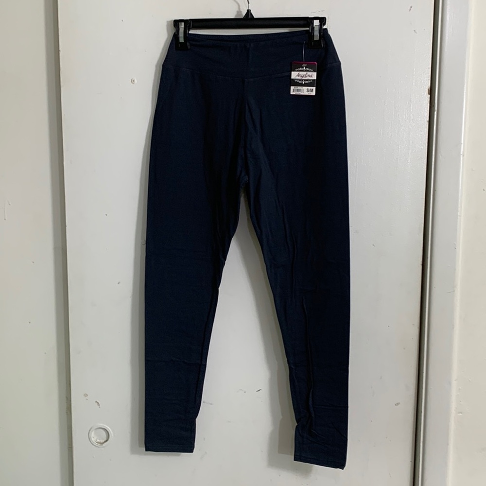 Angelina Leggings Womens Size S/M (0-8) Slate Blue Gray High Waist Full Length